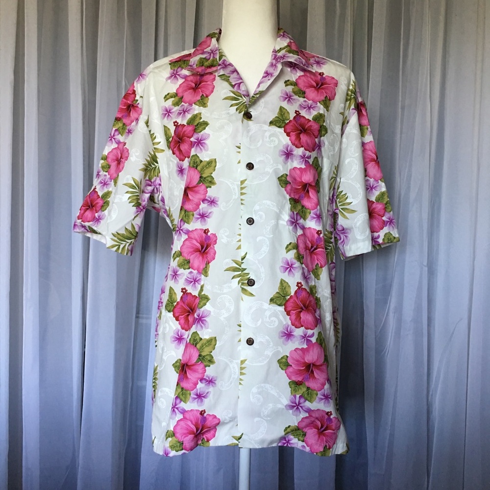 SOLD! HO ALOHA Mens Hawaiian Button Down Shirt